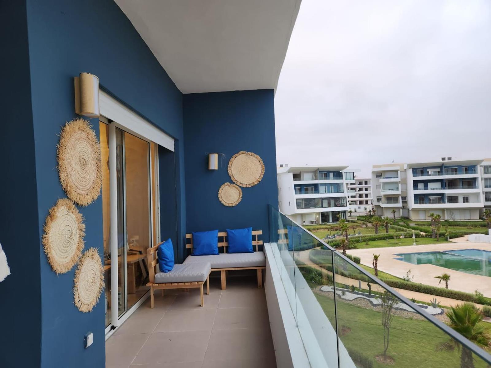 Sidi Rahal Blue View, Beachfront Wide Seaview With Pool المظهر الخارجي الصورة